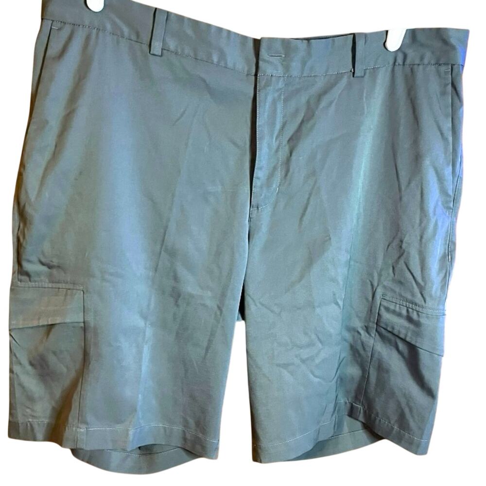 Men's Nike Cargo Shorts Gray Size 38 Hiking Outdoor Utility 6 Pockets Poly/Span